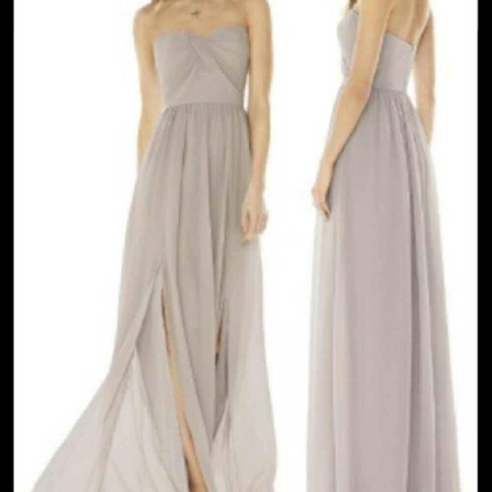 Social Bridesmaids Strapless Georgette Gown 10